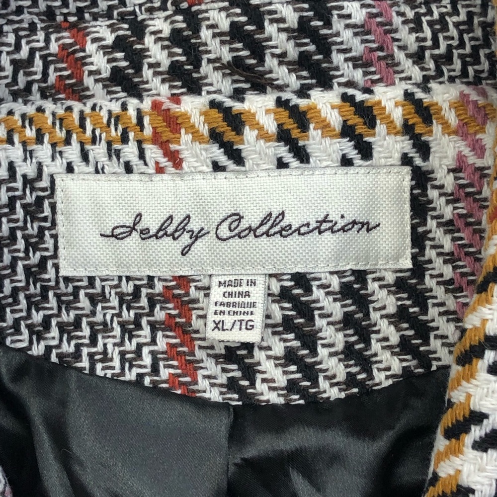NWT Sebby Glen Plaid Houndstooth Woven Coat XL - Picture 9 of 12